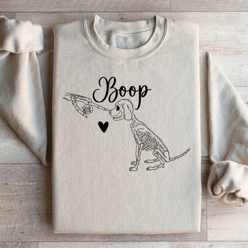 Boop Cute Dog Sweatshirt Black S