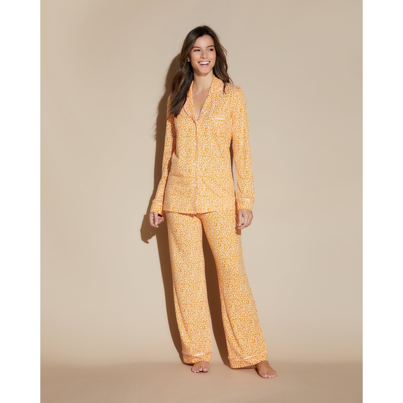 Petite Bedrucktes Langrmeliges Oberteil & Hose Pyjama-Set Flora Sole/Fiore PS