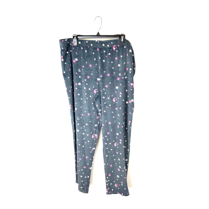 Grey Star and Moon Pajama Pants – 2X