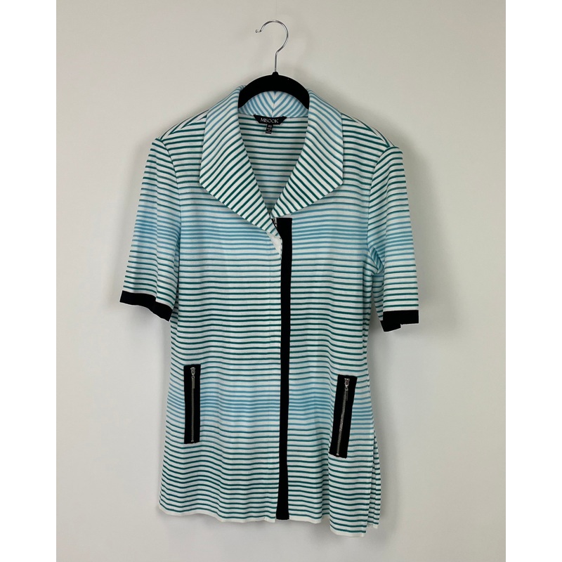 Striped Zip Up Top – Size 2/4