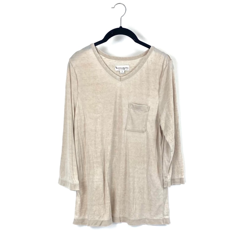 Tan 3/4 Sleeve Top – Small