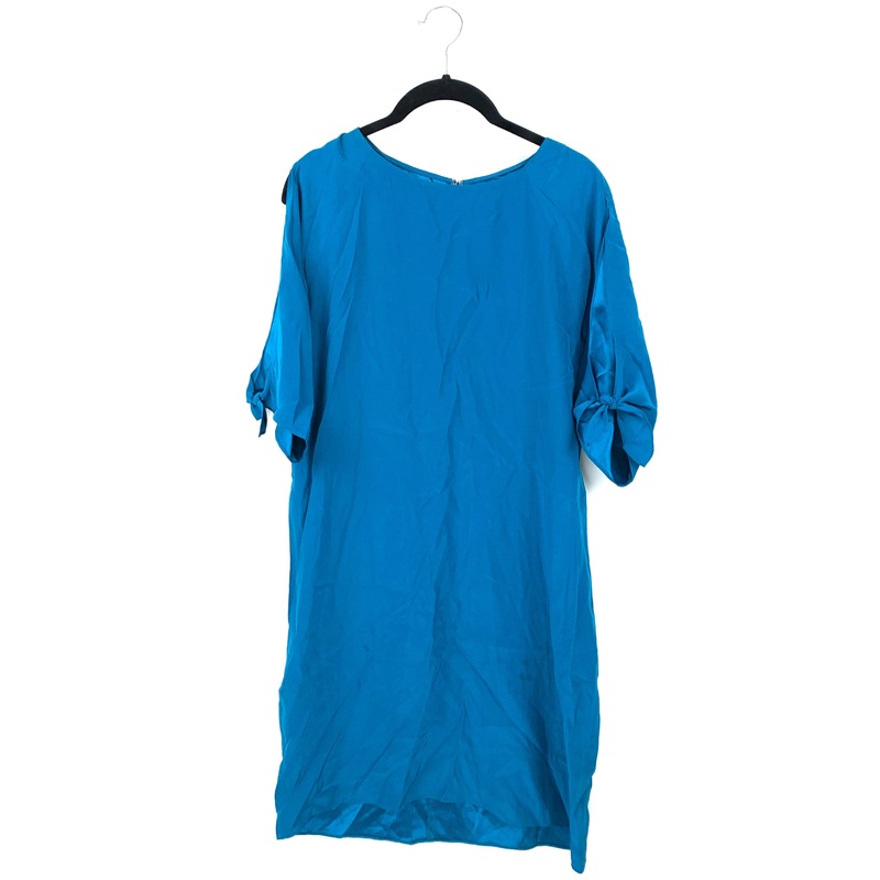 Teal Self Tie Sleeve Dress – Small