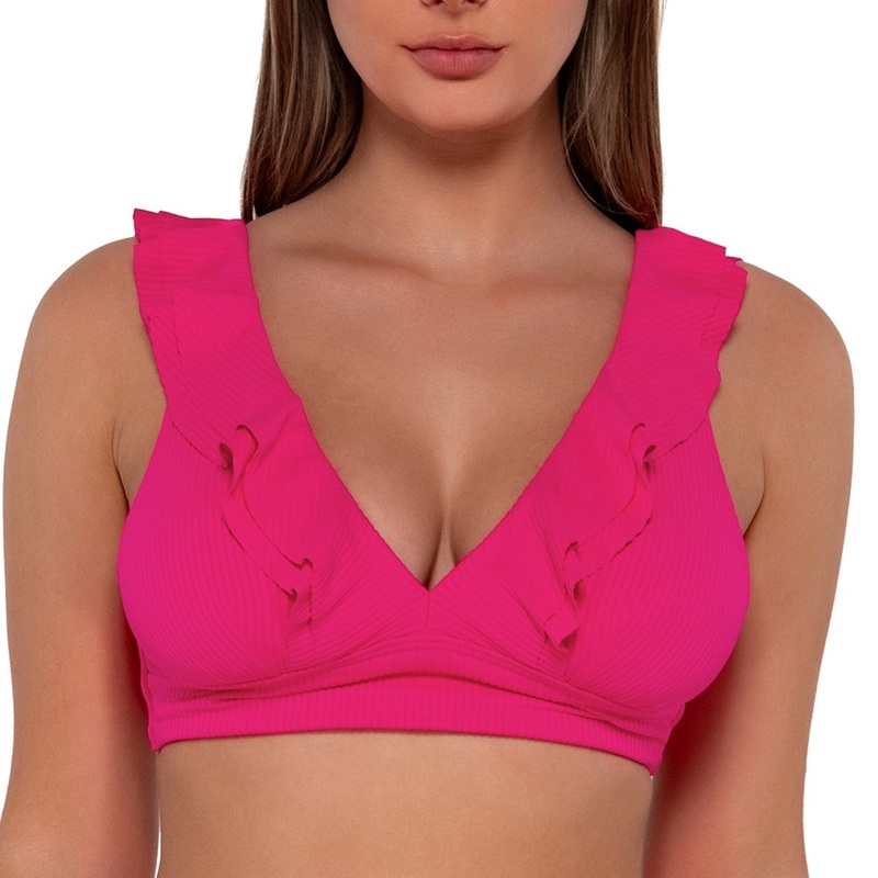 Willa Wireless Swim Top – 546 – Begonia Sandbar Rib PINK 32D