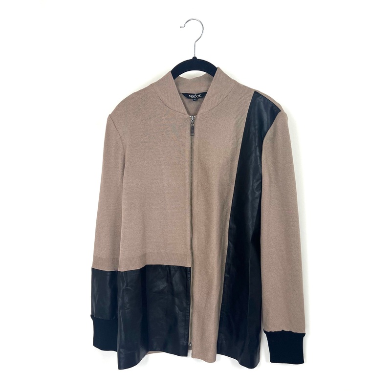 Beige And Black Zip Up Jacket – Size 2-4