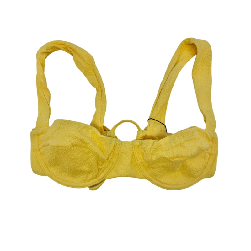 Yellow Embossed Underwire Bikini Top – Extra Small and Extra Large Extra Small