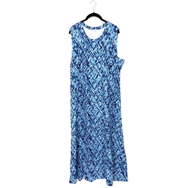 Abstract Scoop Neck Maxi Dress – Size 6/8, 10 and 18/20 Small (size 6/8)