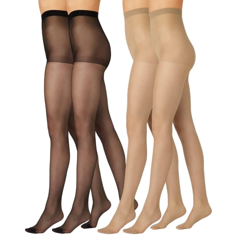Razzamatazz Curves Sheer Value Comfort Brief -4 Pack – Black/Tan 2