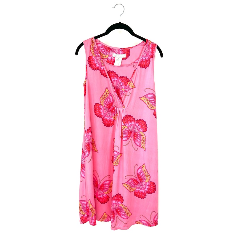 Pink and Orange Floral Dress – Size 4/6