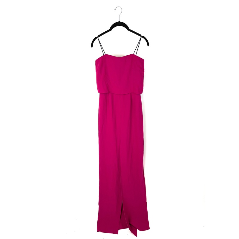 Dark Pink Sleeveless Maxi Dress – Size 4-6