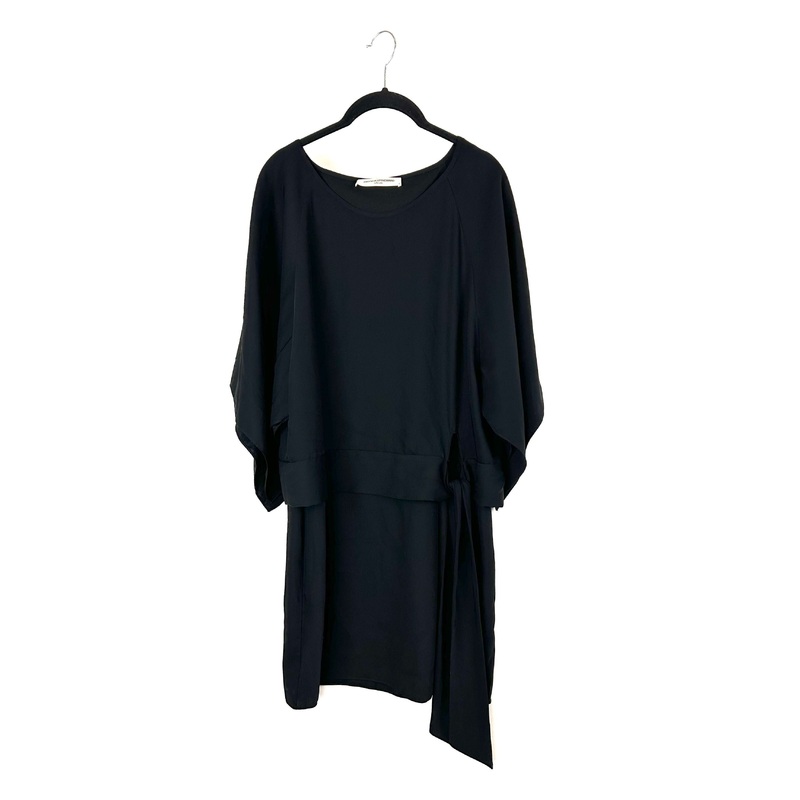 Black Side Tie Dress – Small
