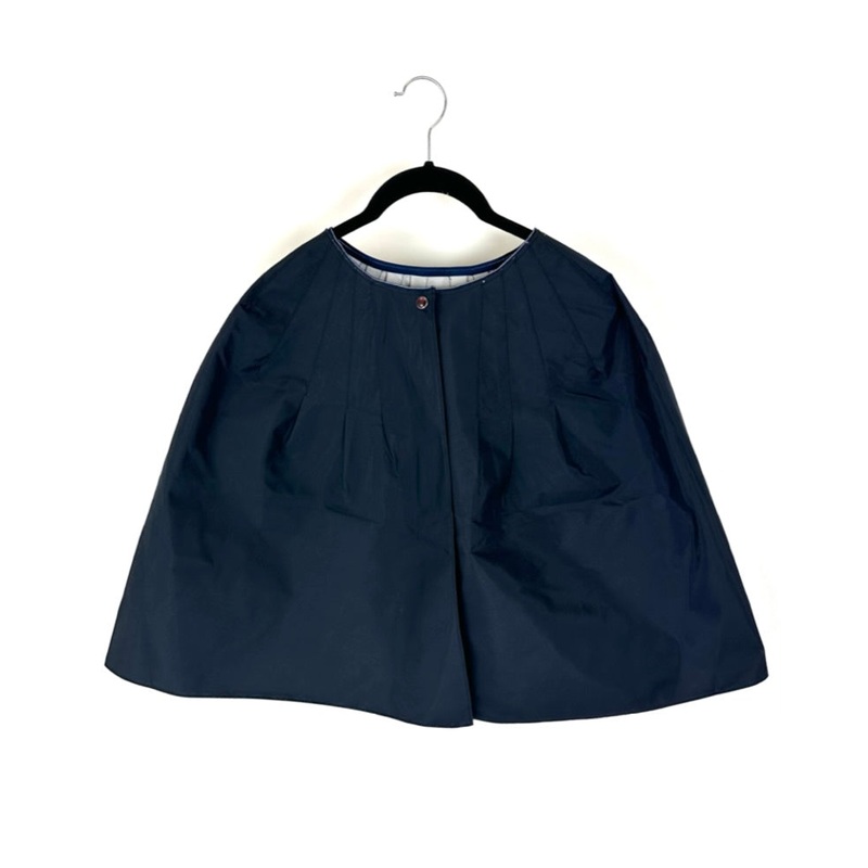Dark Navy Blue Cropped Rain Poncho – Size 0 -16 Small (Size 0-4)