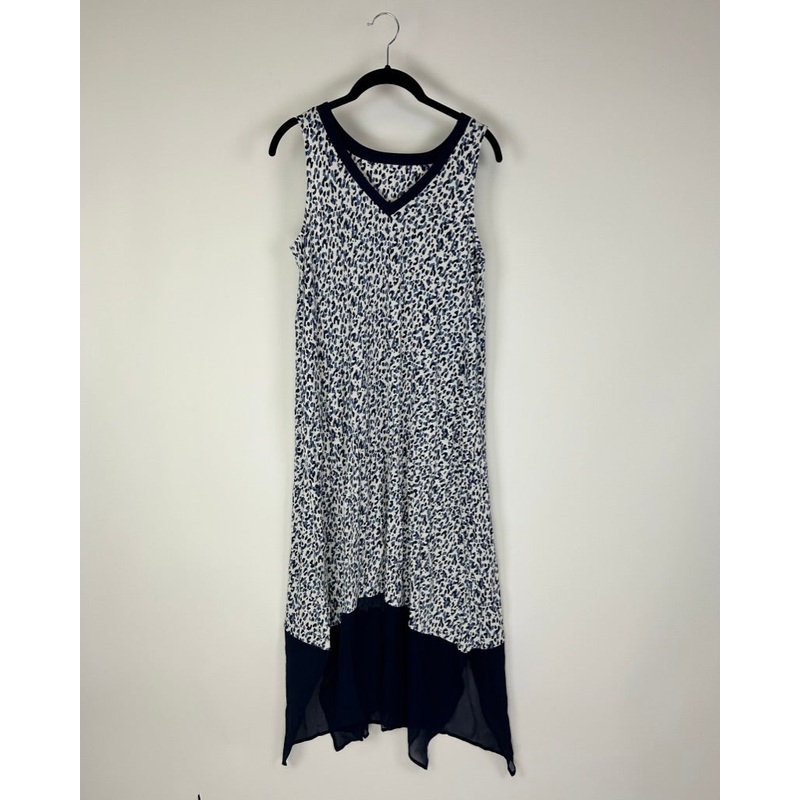 Blue Cheetah Print Lounge Dress – Size 4/6