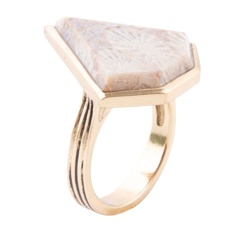 Lafayette Fossilized Coral Ring 7