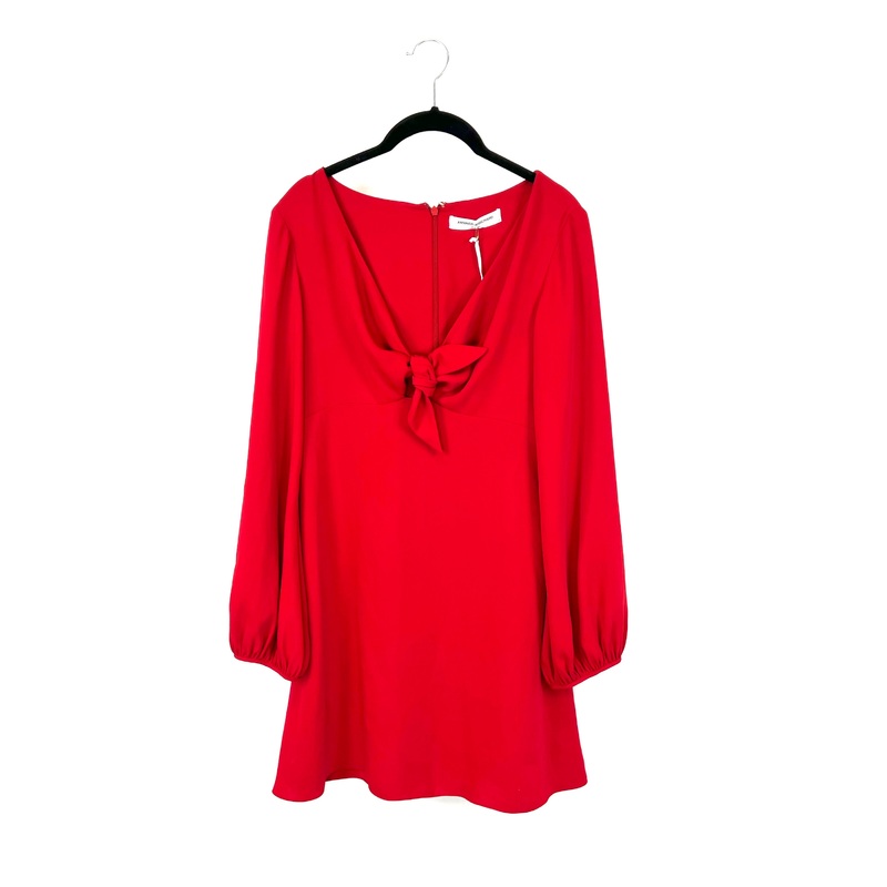 Red Long Sleeve Dress – Size 4-6