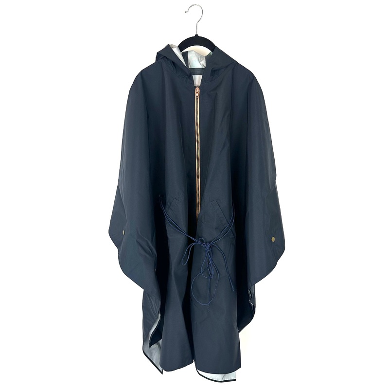 Navy Blue Poncho With Bungee Belt – Size 6/8