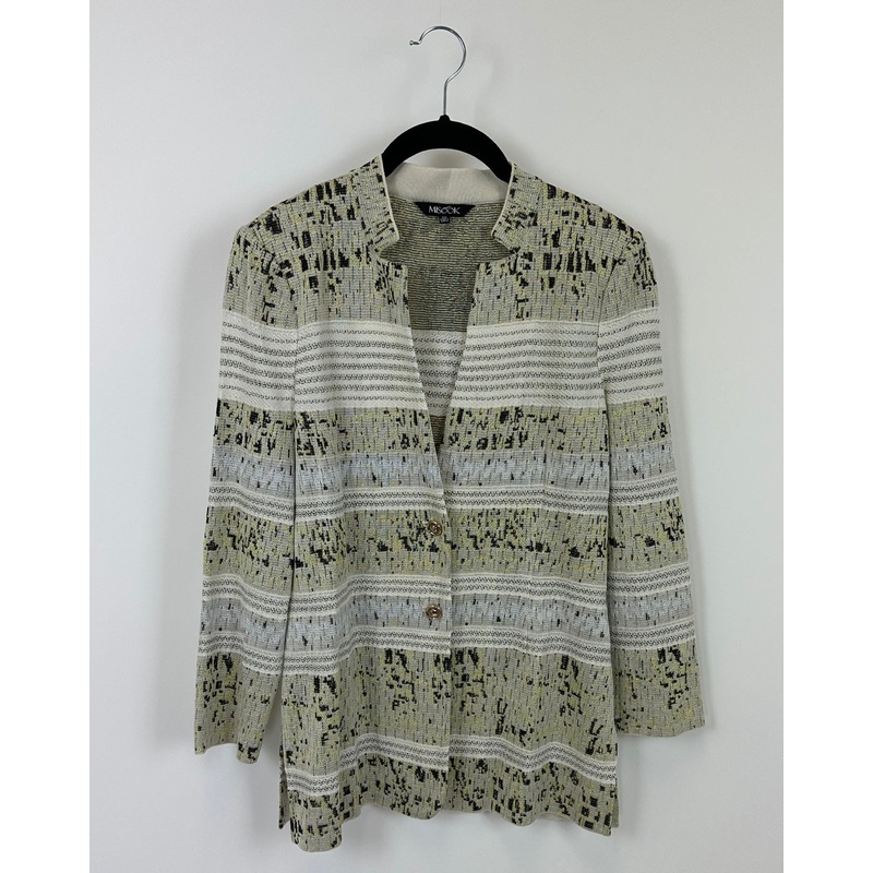 Abstract Print Cardigan Blazer – Size 2-4