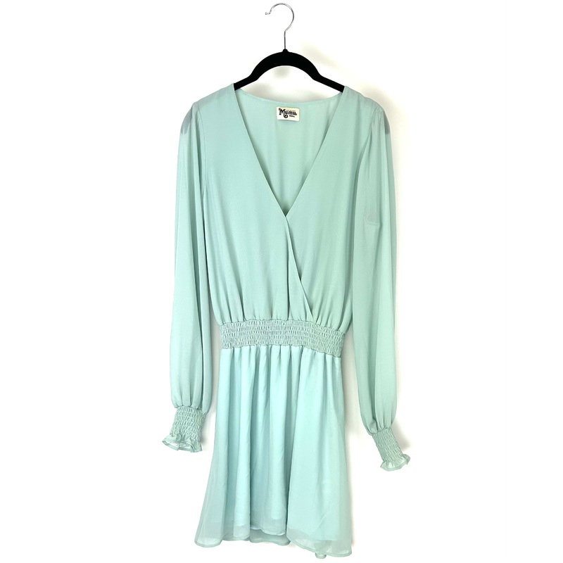 Seafoam Green Long-sleeve Dress – Small