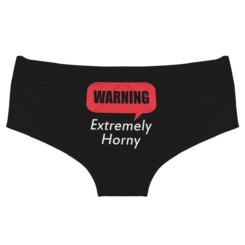 Warning Extremely Horny Panty One Size