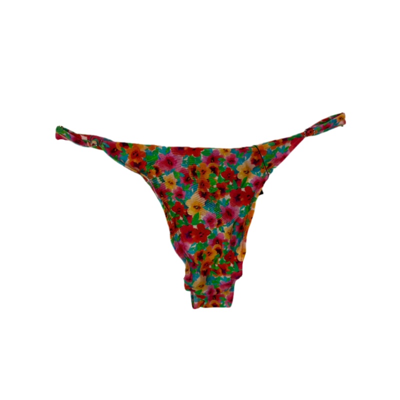Multi Colored Floral Adjustable Waist Bikini Bottom – Extra Extra Large
