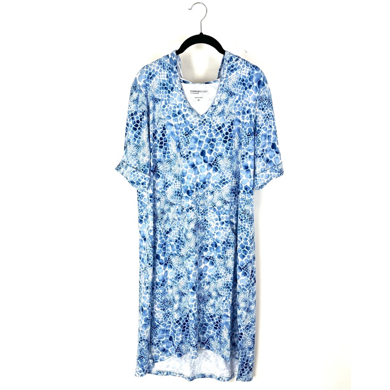 Lightweight Blue and White Lounge Dress- Medium