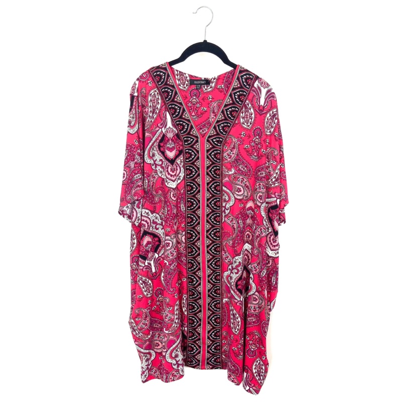 Pink and Black Paisley Print Dress – Small/Medium