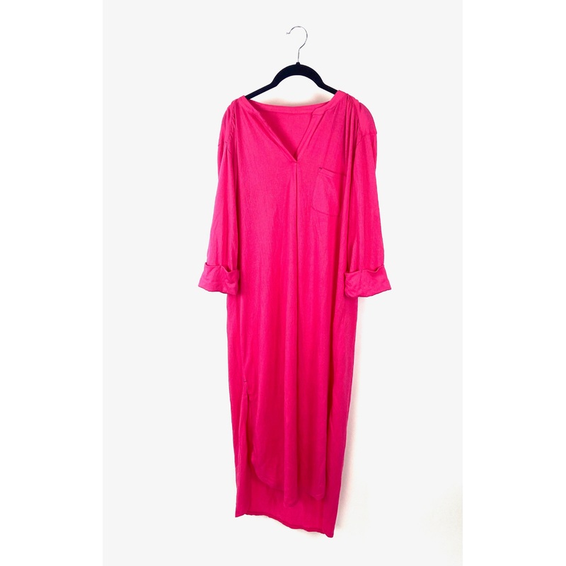 Hot Pink Lounge Dress – Small