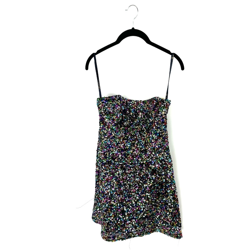 Colorful Sequin Mini Dress – Size 6