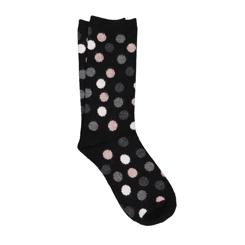 Confetti Black Cashmere Socks Black One Size