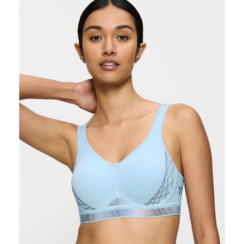 Triumph Triaction Cardio Flow Wire-free Sports Bra – Sky Blue 34C