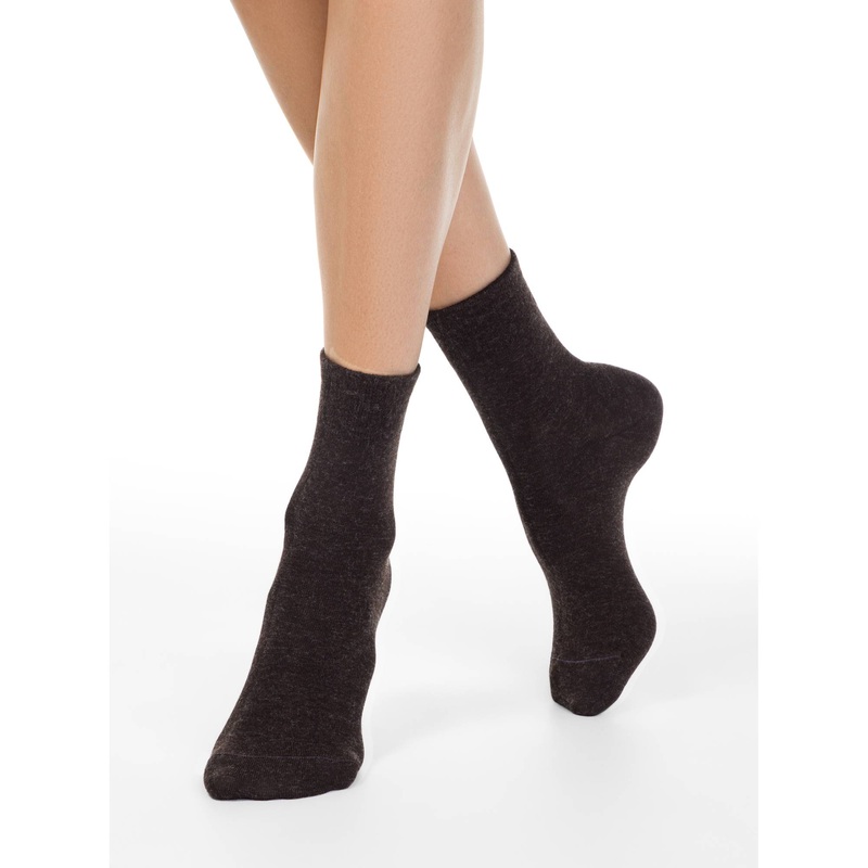 Viscose and Cashmere Socks Conte Comfort 000 6-7 Chocolate