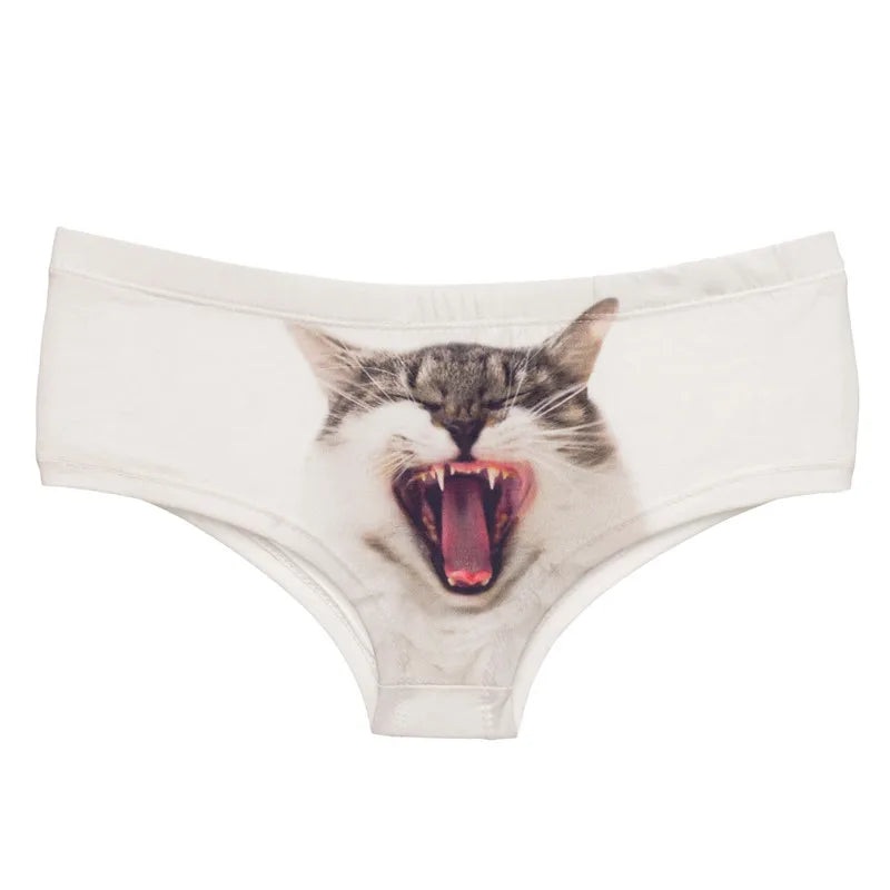 Yawning Cat Funny Panty One Size