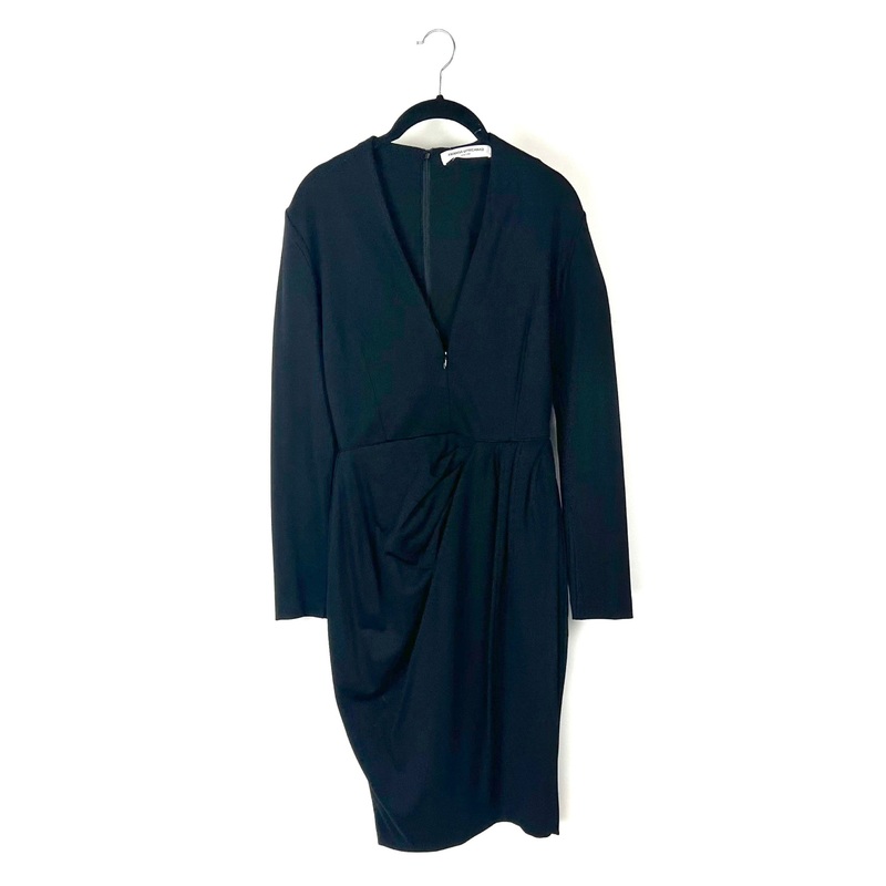 Black Ruched Dress – Size 4-6