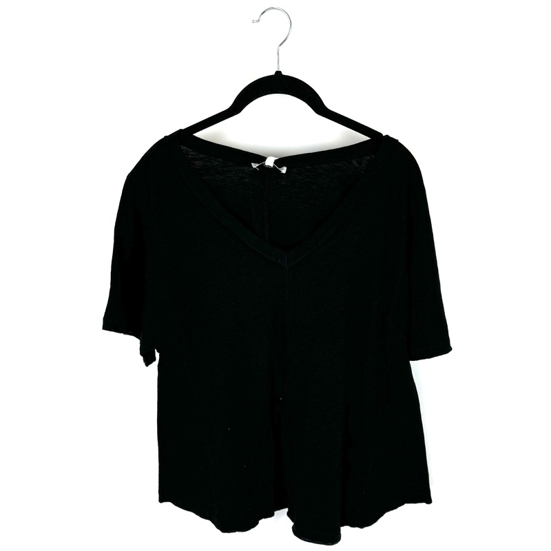 Black V-Neck T-Shirt – Small