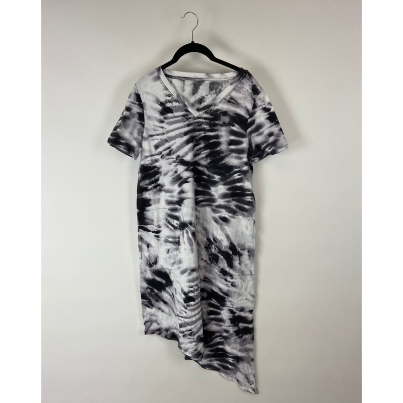 Grey and White Tie-Dye Dress – Size 6/8