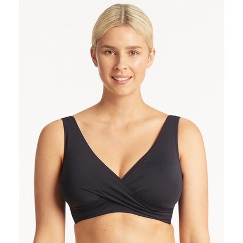 Sea Level Eco Essentials Cross Front G Cup Bikini Top – Night Sky 4