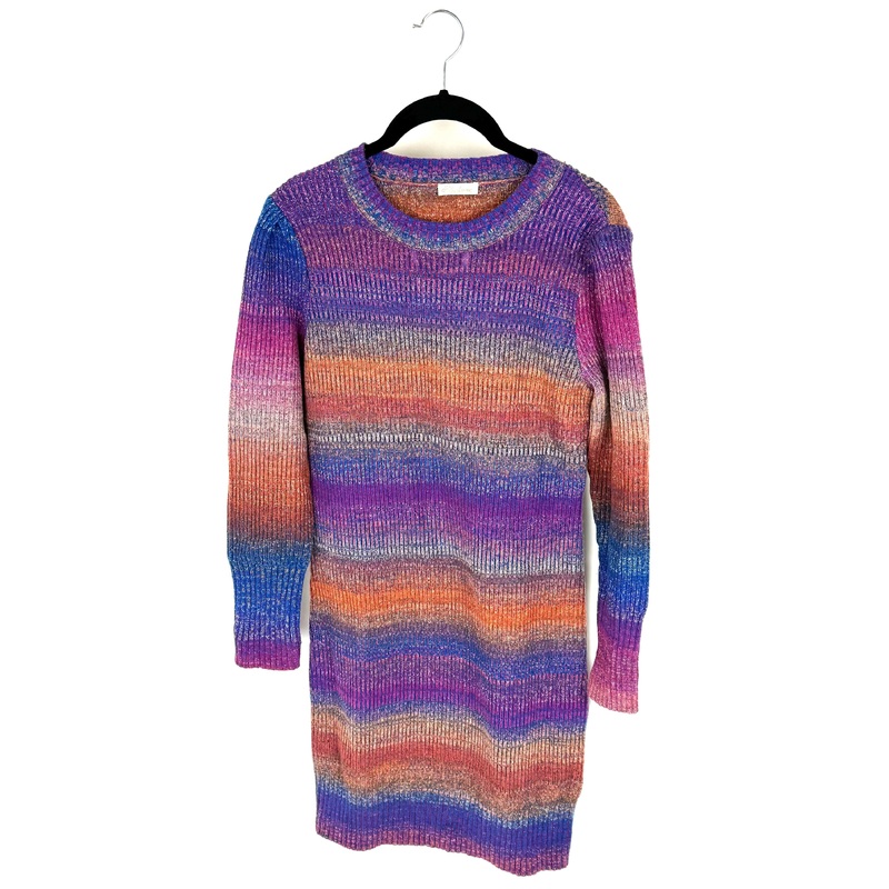 Purple Colorful Knit Dress – Size 4-6