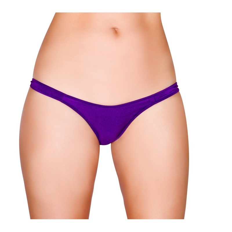 Wide Strap Thong Black One Size