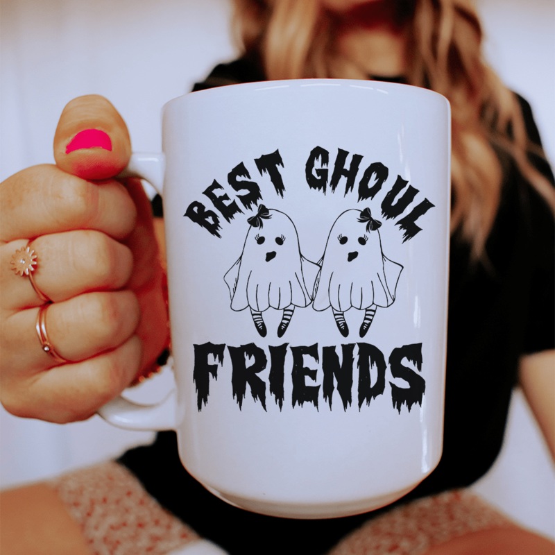 Best Ghoul Friends Ceramic Mug 15 oz White One Size