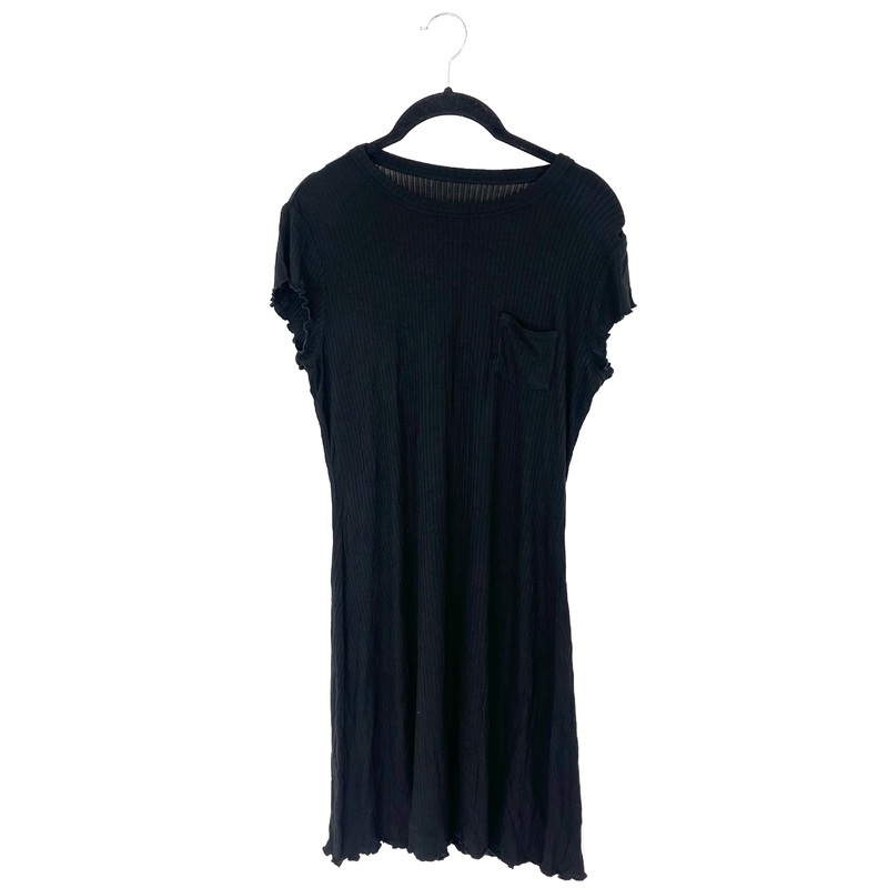 Black Ribbed Dress – Size 2-4