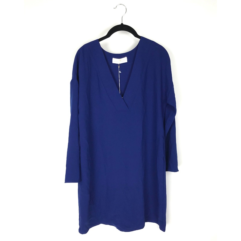 Royal Blue Long Sleeve Dress – Small