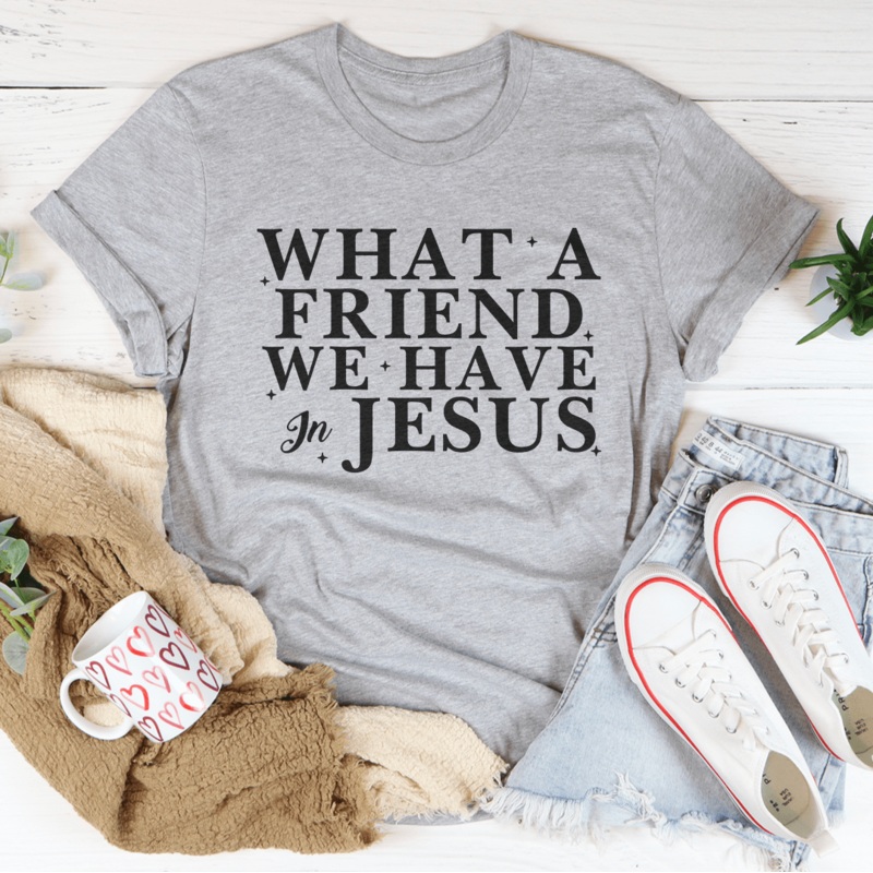 What A Friend We Have In Jesus Tee Black Heather S