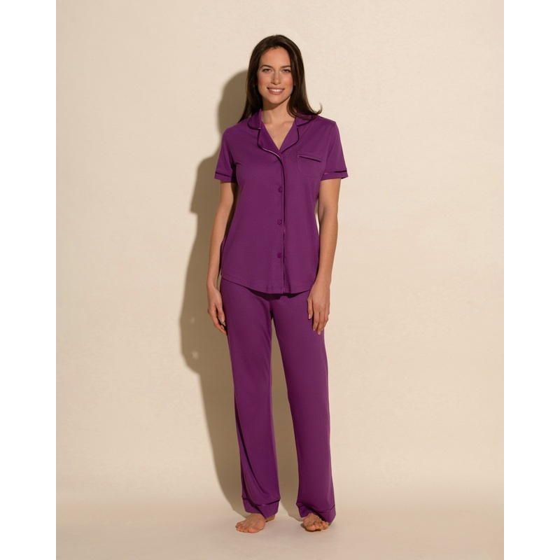 Short Sleeve Top & Pant Pajama Set Swiss Beet/Swiss Beet XS