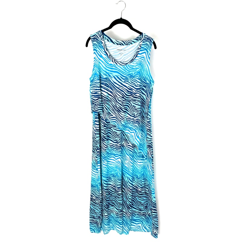Blue Flowy Maxi Dress – Size 10/12