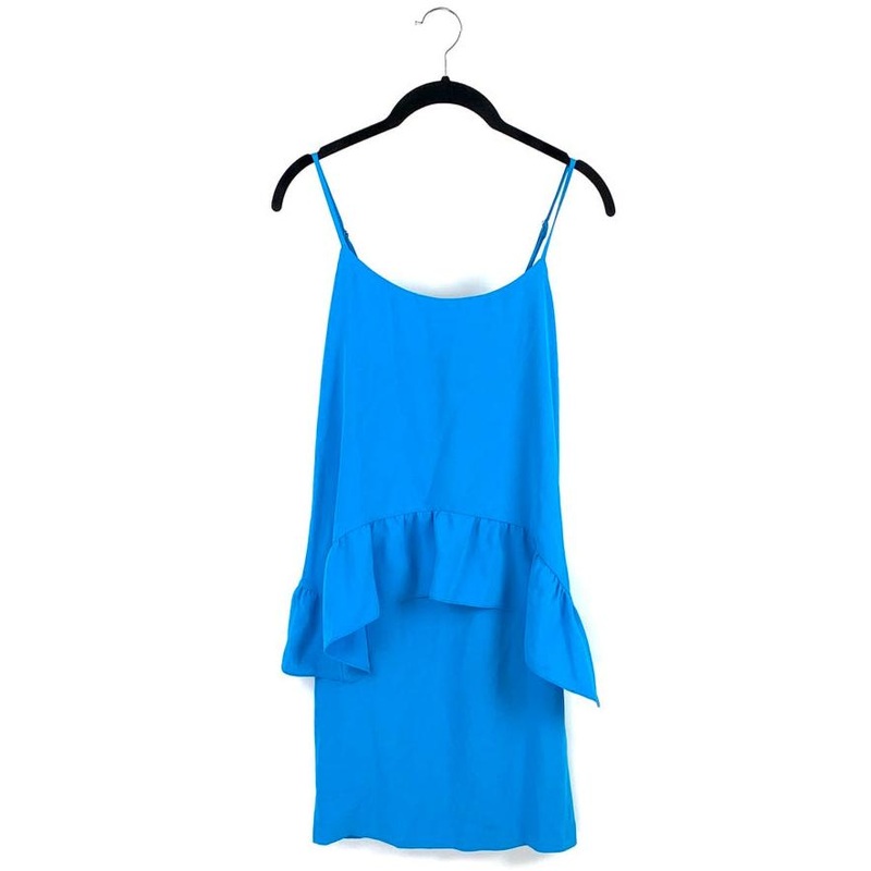 Bright Blue Ruffle Dress – Small