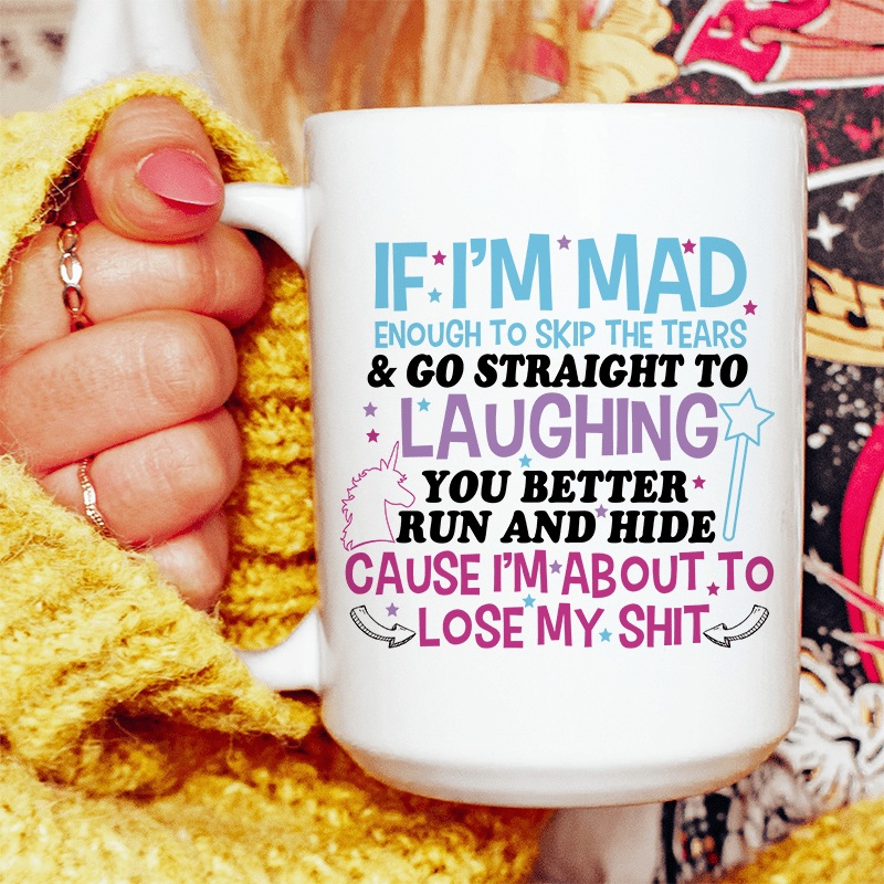 You Better Run And Hide Ceramic Mug 15 oz White One Size