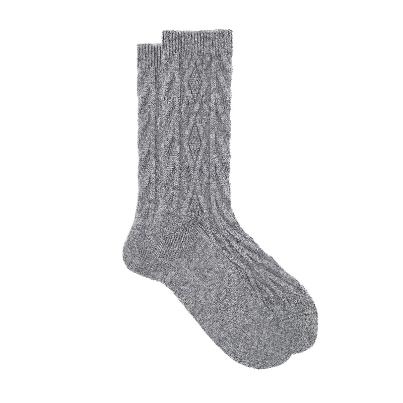 Demi Gray Cashmere Socks Gray One Size