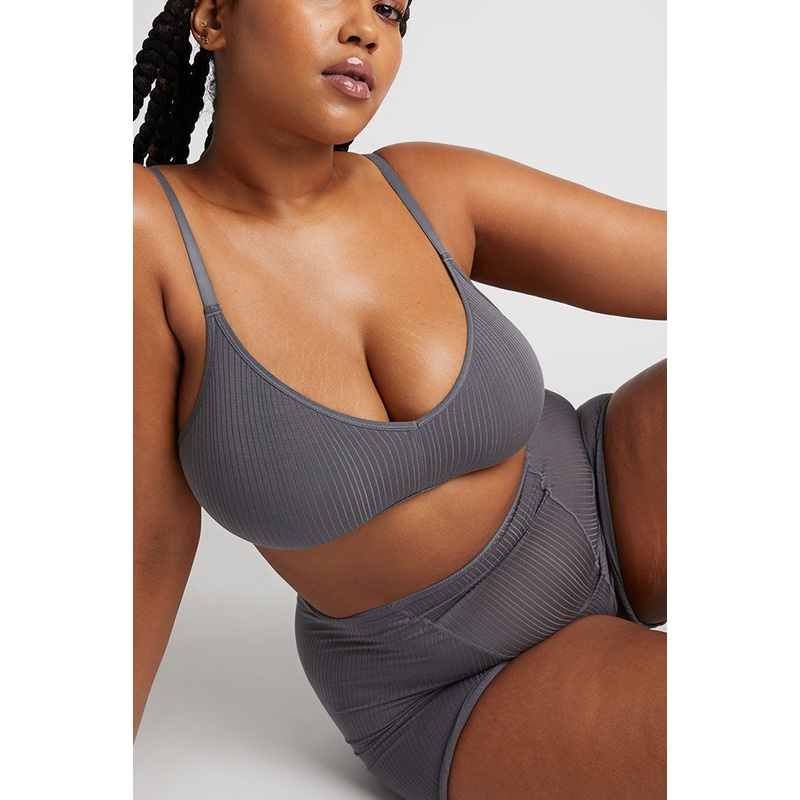 Whipped Non-Wire Bra in Graphite 0 Graphite Single