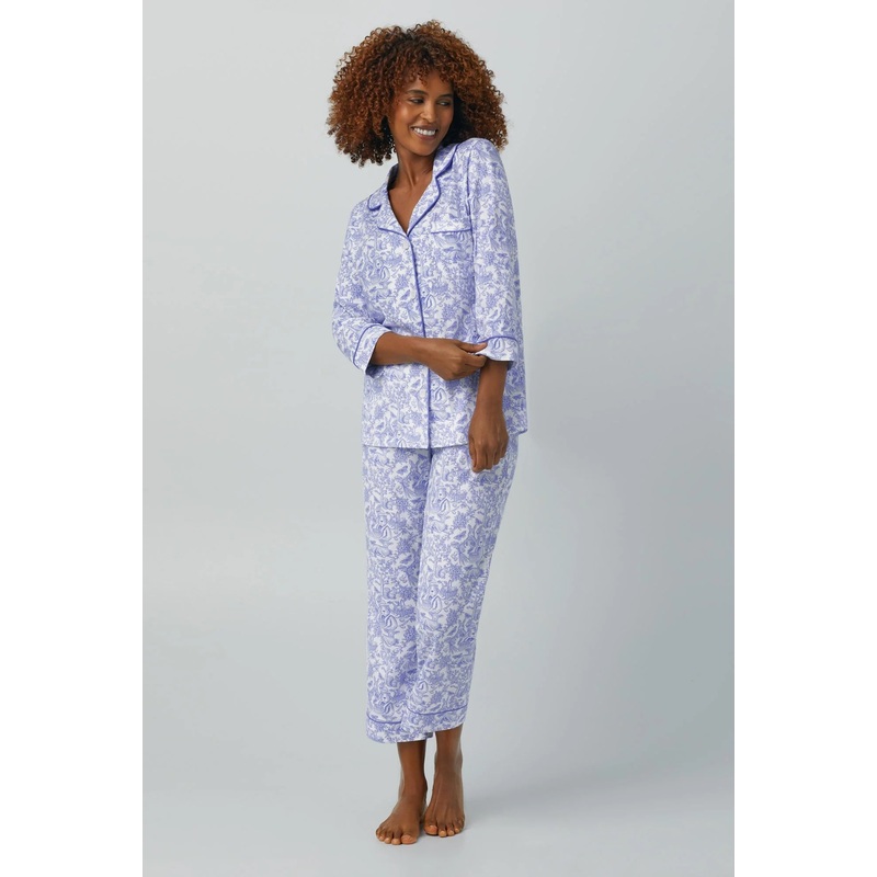 Bedhead 3/4 Sleeve Cropped Pants PJ Set XSmall Fairytale Forest