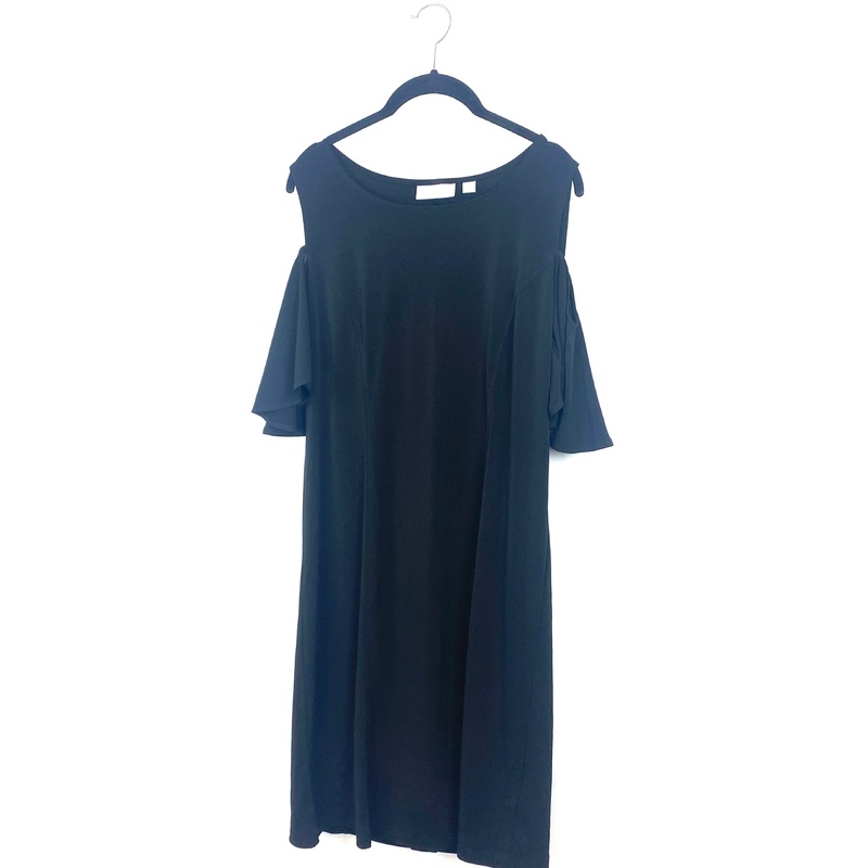 Black Cut Out Shoulder Dress – Small/Medium