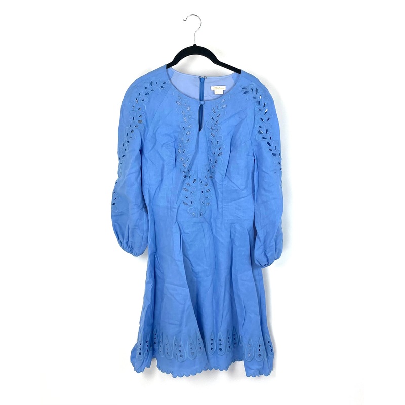 Light Blue Embroidered Dress – Size 4